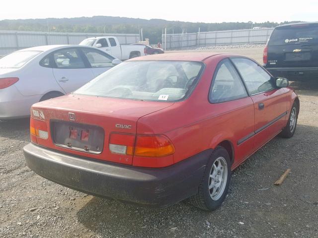 1HGEJ7120WL066035 - 1998 HONDA CIVIC HX RED photo 4