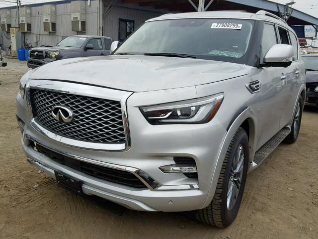 JN8AZ2NF5K9685375 - 2019 INFINITI QX80 LUXE SILVER photo 2