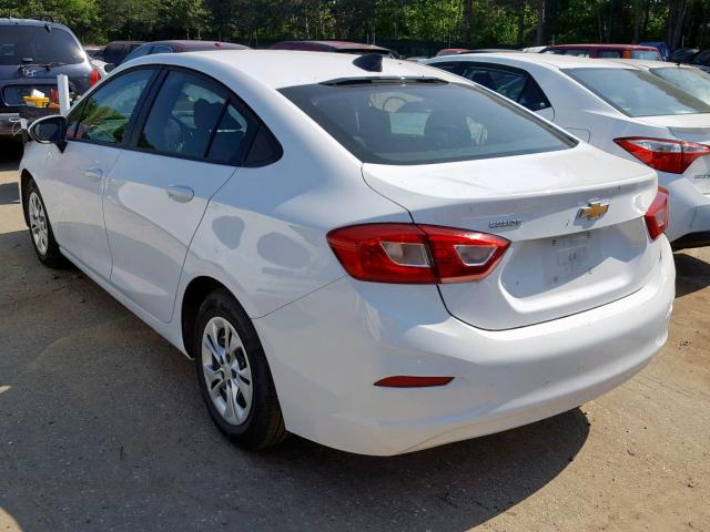 1G1BJ5SM1K7105894 - 2019 CHEVROLET CRUZE WHITE photo 3