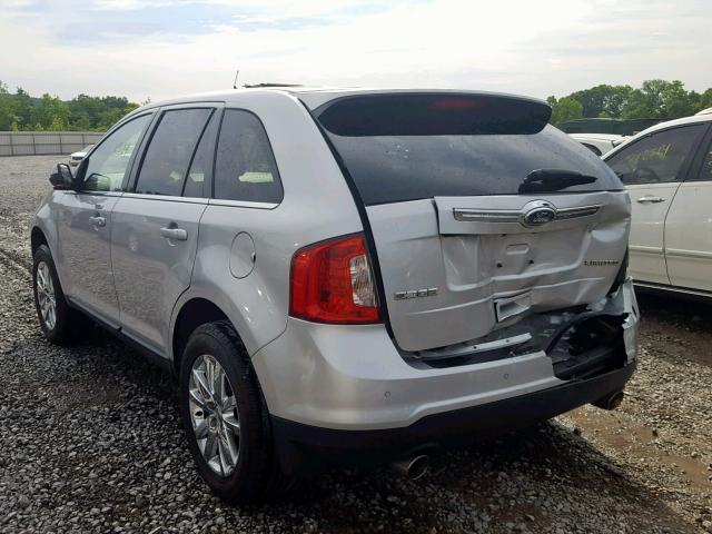 2FMDK3KC1CBA05324 - 2012 FORD EDGE LIMIT SILVER photo 3