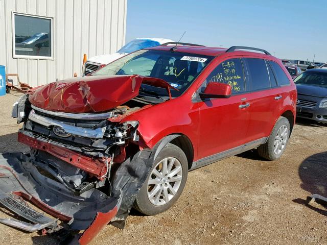 2FMDK3JC6BBA85087 - 2011 FORD EDGE SEL MAROON photo 2