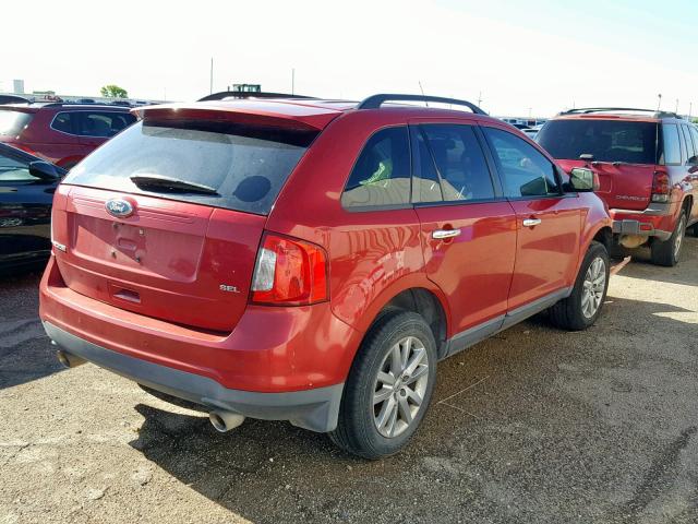 2FMDK3JC6BBA85087 - 2011 FORD EDGE SEL MAROON photo 4