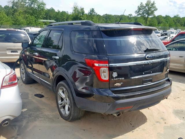 1FM5K8F84DGB05175 - 2013 FORD EXPLORER L BLACK photo 3