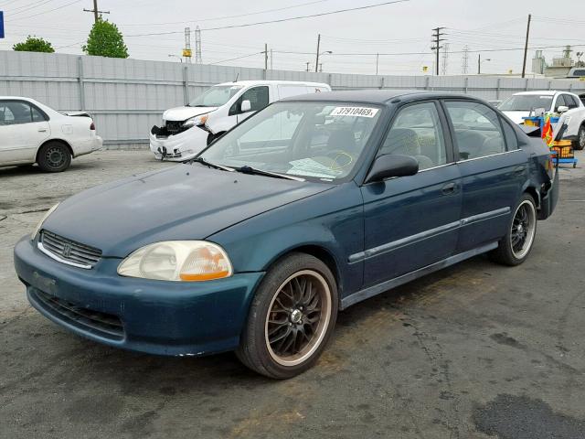 1HGEJ6622TL013125 - 1996 HONDA CIVIC DX GREEN photo 2