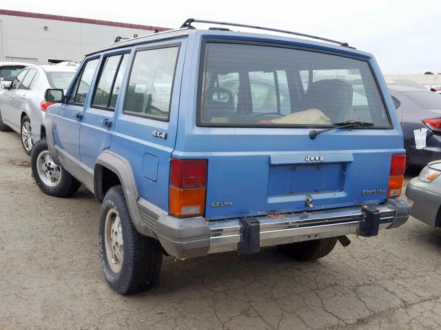 1J4FJ58L2LL149039 - 1990 JEEP CHEROKEE L BLUE photo 3