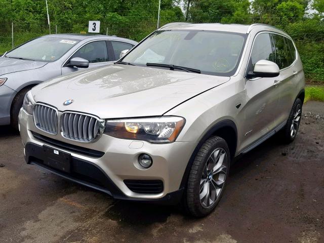 5UXWX9C30H0W74532 - 2017 BMW X3 XDRIVE2 SILVER photo 2