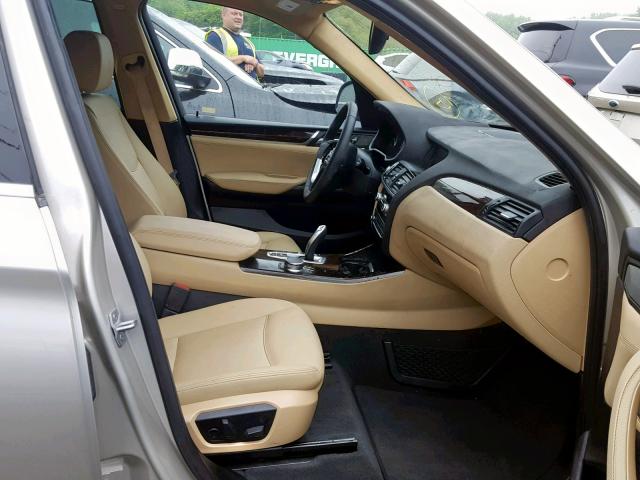 5UXWX9C30H0W74532 - 2017 BMW X3 XDRIVE2 SILVER photo 5