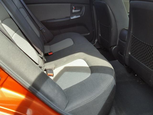 KNAFE121275007629 - 2007 KIA SPECTRA EX ORANGE photo 6