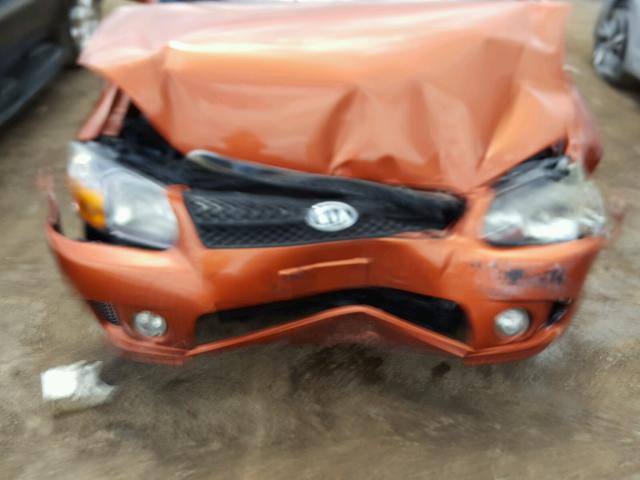 KNAFE121275007629 - 2007 KIA SPECTRA EX ORANGE photo 7