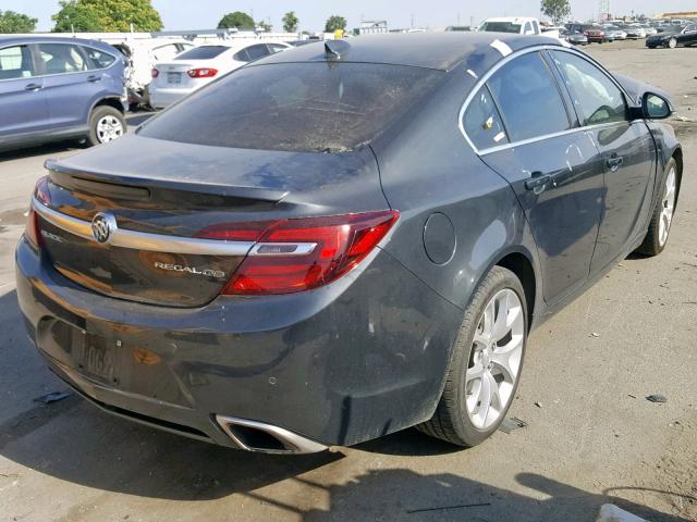 2G4GU5GX1G9183195 - 2016 BUICK REGAL GS GRAY photo 4