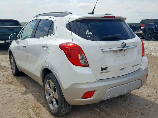 KL4CJASB2EB585989 - 2014 BUICK ENCORE WHITE photo 3