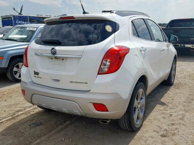 KL4CJASB2EB585989 - 2014 BUICK ENCORE WHITE photo 4