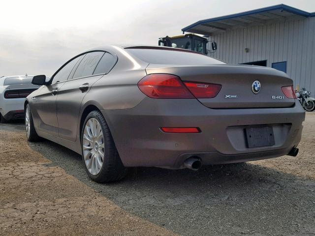 WBA6B8C54EDZ72594 - 2014 BMW 640 XI BROWN photo 3