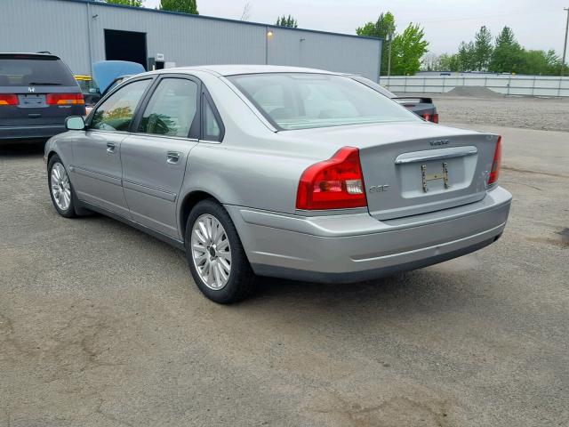 YV1TS91Z541354440 - 2004 VOLVO S80 T6 SILVER photo 3