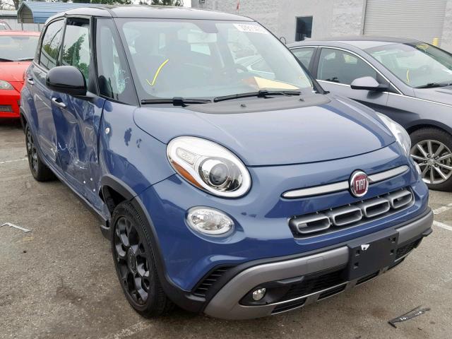 ZFBCFADH7JZ041307 - 2018 FIAT 500L TREKK BLUE photo 1