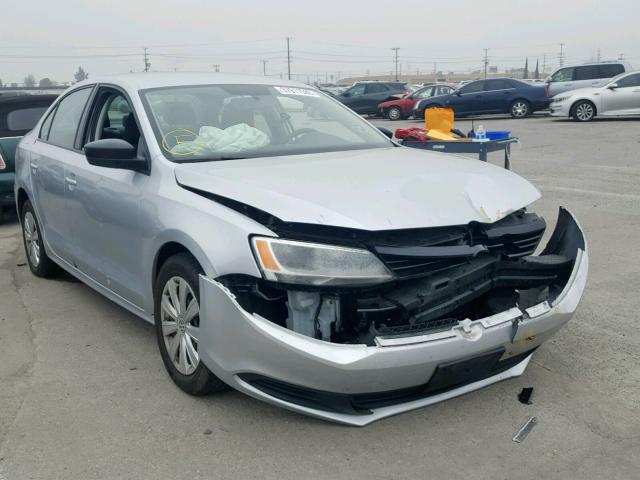 3VW2K7AJ8EM313480 - 2014 VOLKSWAGEN JETTA BASE SILVER photo 1