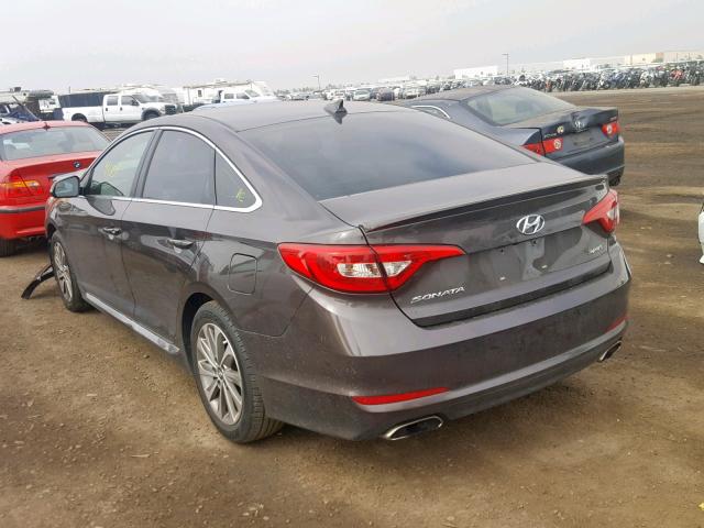 5NPE34AF3FH201314 - 2015 HYUNDAI SONATA SPO BROWN photo 3