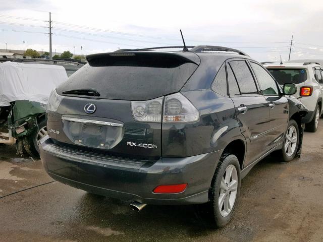 JTJHW31UX82048784 - 2008 LEXUS RX 400H BLACK photo 4