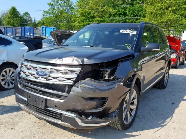 1FM5K8F84JGA85439 - 2018 FORD EXPLORER L GRAY photo 2