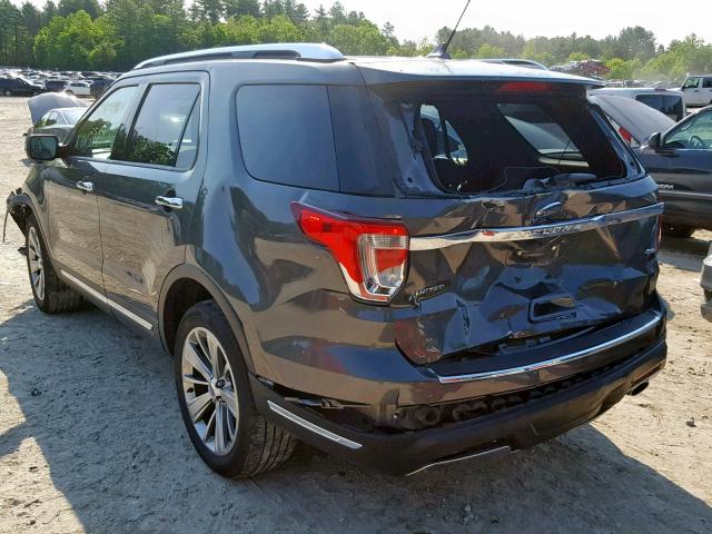 1FM5K8F84JGA85439 - 2018 FORD EXPLORER L GRAY photo 3