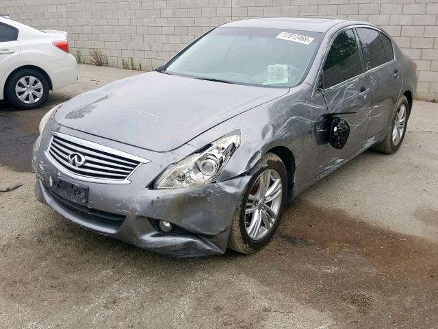 JN1CV6AR1DM761152 - 2013 INFINITI G37 GRAY photo 2