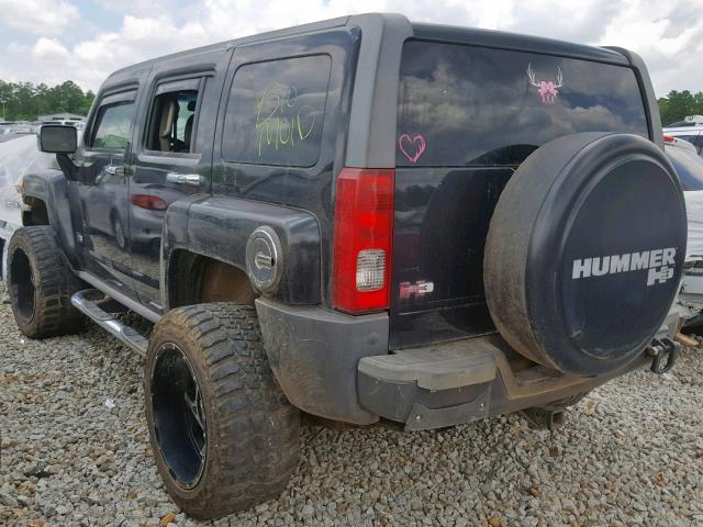 5GTEN13E398159929 - 2009 HUMMER H3 BLACK photo 3