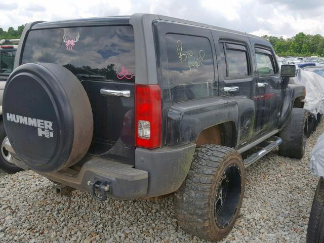 5GTEN13E398159929 - 2009 HUMMER H3 BLACK photo 4