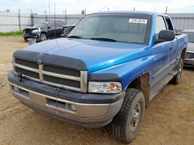 3B7KF22Z8WG221901 - 1998 DODGE RAM 2500 BLUE photo 2