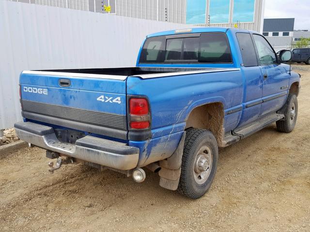 3B7KF22Z8WG221901 - 1998 DODGE RAM 2500 BLUE photo 4