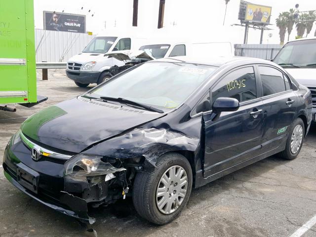 1HGFA46568L000923 - 2008 HONDA CIVIC GX BLACK photo 2