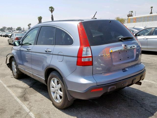 JHLRE387X7C068703 - 2007 HONDA CR-V EXL BLUE photo 3