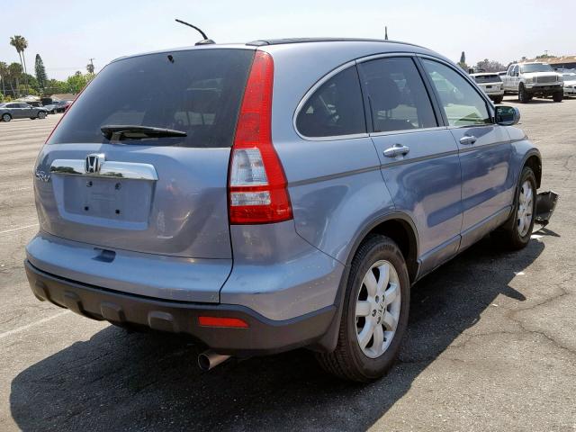 JHLRE387X7C068703 - 2007 HONDA CR-V EXL BLUE photo 4