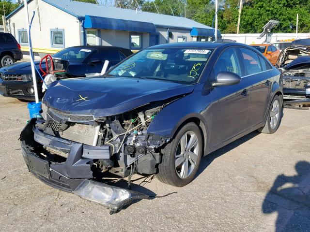 1G1P75SZXE7191842 - 2014 CHEVROLET CRUZE GRAY photo 2