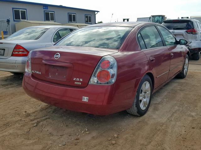 1N4AL11D46N302640 - 2006 NISSAN ALTIMA S RED photo 4