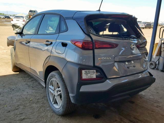 KM8K12AA4KU222993 - 2019 HYUNDAI KONA SE SILVER photo 3