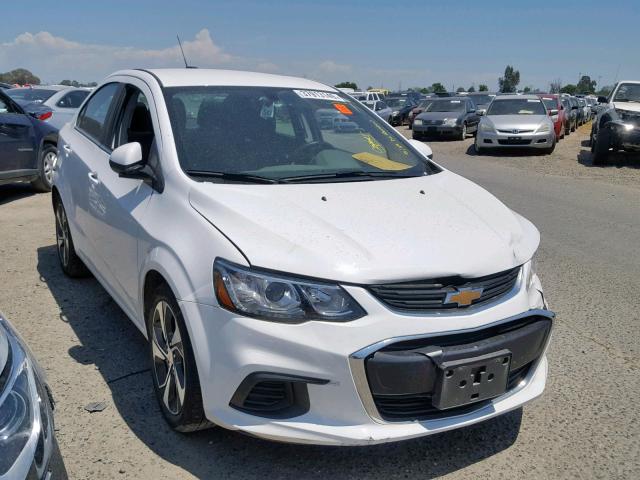 1G1JF5SB2J4105432 - 2018 CHEVROLET SONIC PREM WHITE photo 1