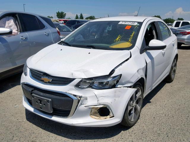 1G1JF5SB2J4105432 - 2018 CHEVROLET SONIC PREM WHITE photo 2