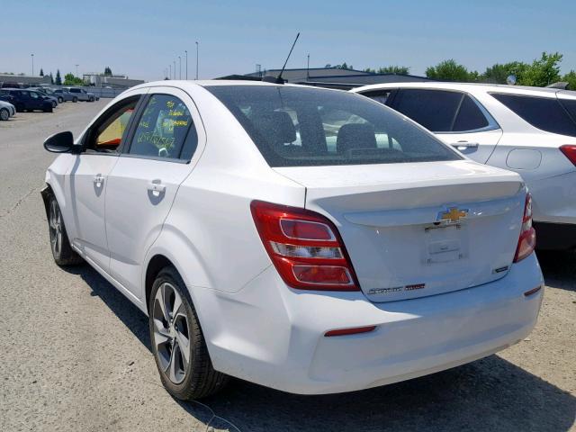 1G1JF5SB2J4105432 - 2018 CHEVROLET SONIC PREM WHITE photo 3