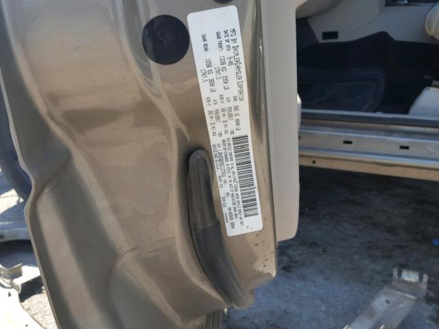 1J8HG58296C127833 - 2006 JEEP COMMANDER GOLD photo 10