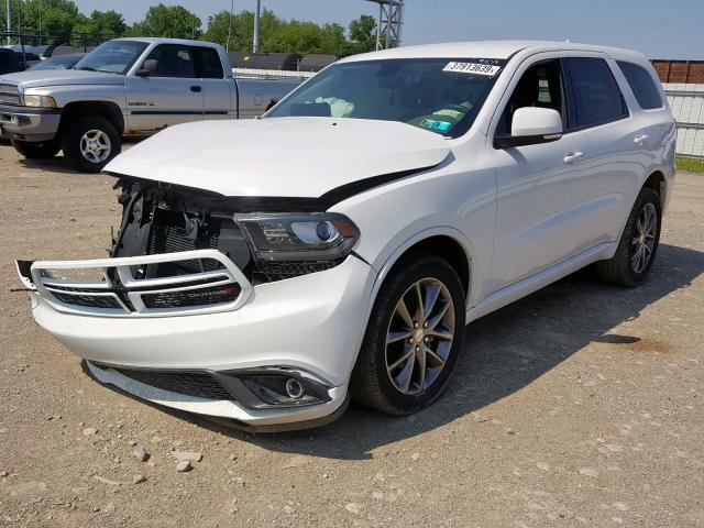 1C4RDJDGXJC329538 - 2018 DODGE DURANGO GT WHITE photo 2