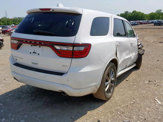 1C4RDJDGXJC329538 - 2018 DODGE DURANGO GT WHITE photo 4