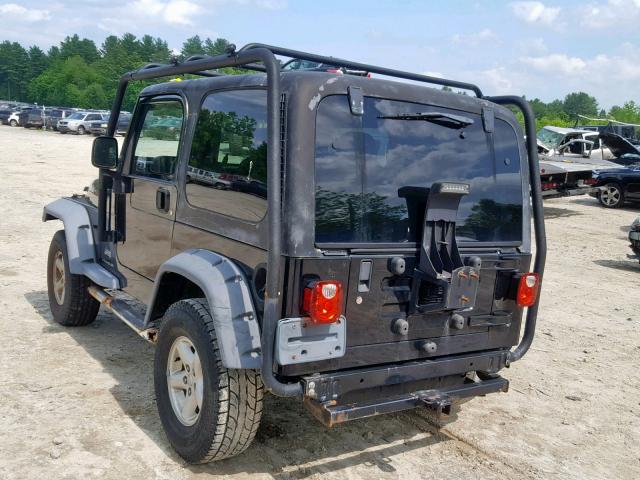 1J4FA29133P302385 - 2003 JEEP WRANGLER / BLACK photo 3