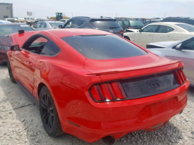 1FA6P8CF9F5412620 - 2015 FORD MUSTANG GT RED photo 3