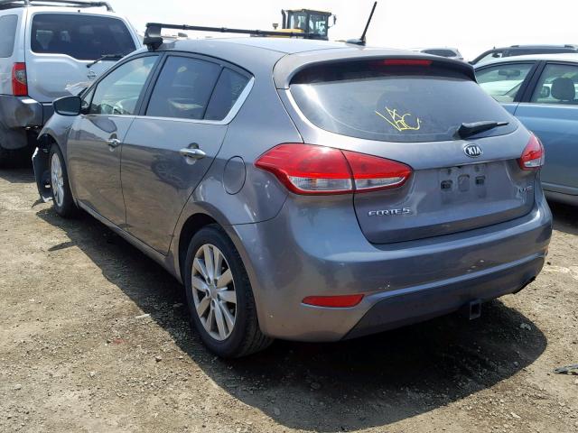 KNAFX5A81E5161181 - 2014 KIA FORTE EX GRAY photo 3