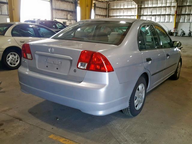 2HGES16324H621668 - 2004 HONDA CIVIC DX V SILVER photo 4