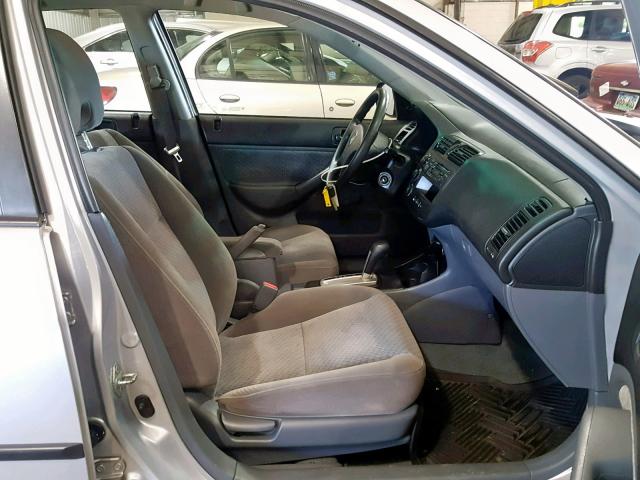 2HGES16324H621668 - 2004 HONDA CIVIC DX V SILVER photo 5