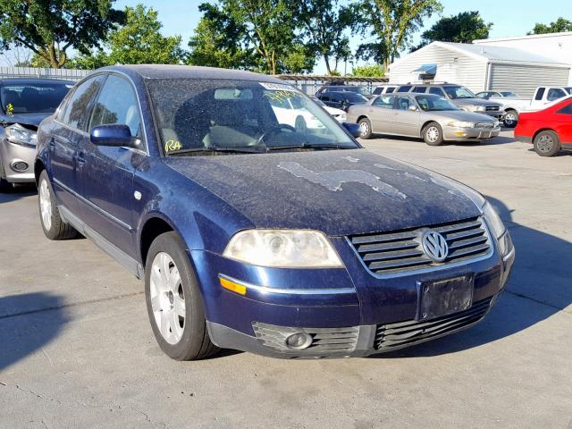 WVWRH63B93P096836 - 2003 VOLKSWAGEN PASSAT GLX BLUE photo 1