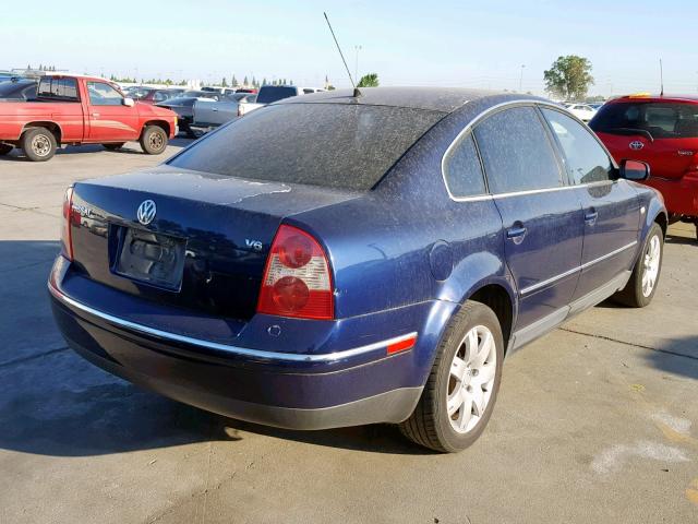 WVWRH63B93P096836 - 2003 VOLKSWAGEN PASSAT GLX BLUE photo 4