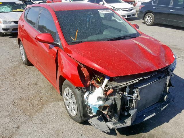 KMHCT5AE7FU212399 - 2015 HYUNDAI ACCENT GS RED photo 1