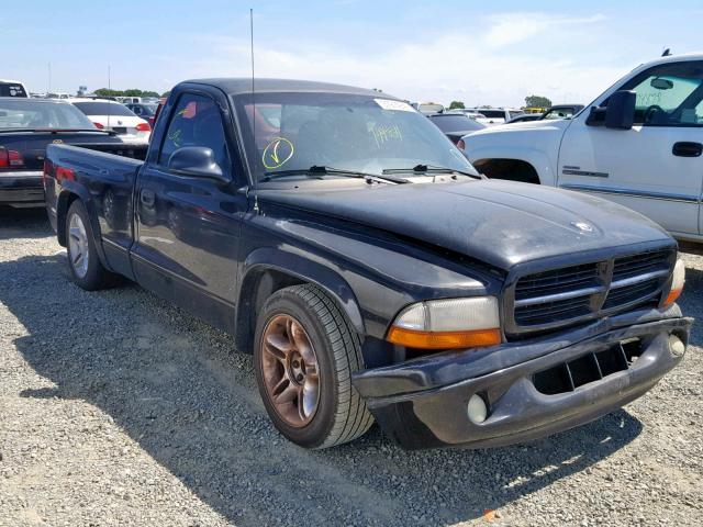 1B7GL26Z6YS657506 - 2000 DODGE DAKOTA BLACK photo 1